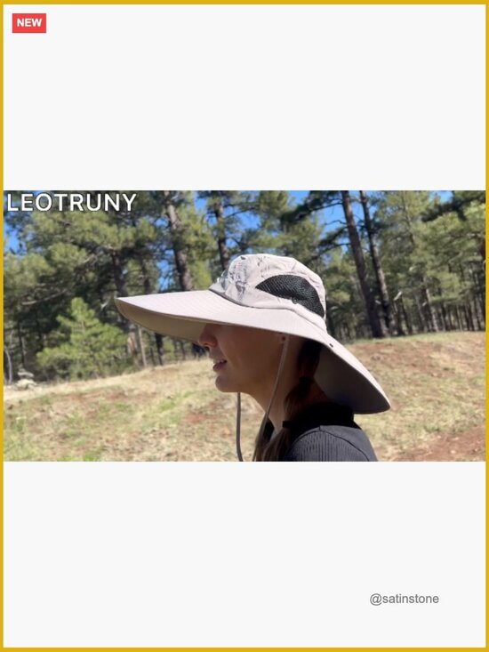 Super Wide Brim Sun Hat UPF50+ Waterproof Bucket Hat for Fishing Hiking main image 7